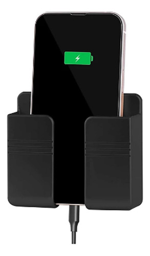 Suporte Adesivo Multiuso Parede Celular Controle Plástico Preto De Parede