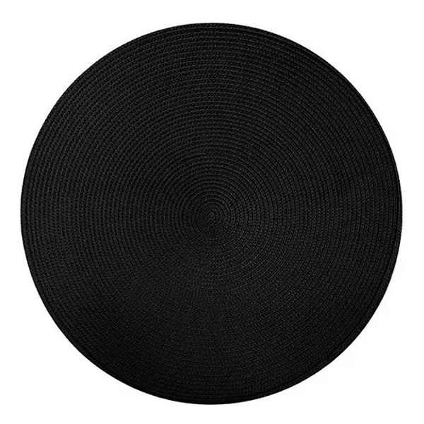 Conjunto 6 Jogo Americano Redondo 38cm Preto