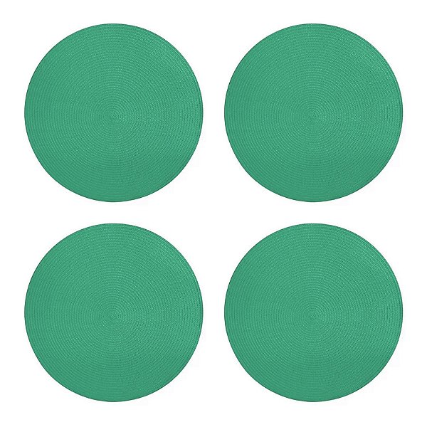 Conjunto 6 Jogo Americano Redondo 38cm Verde