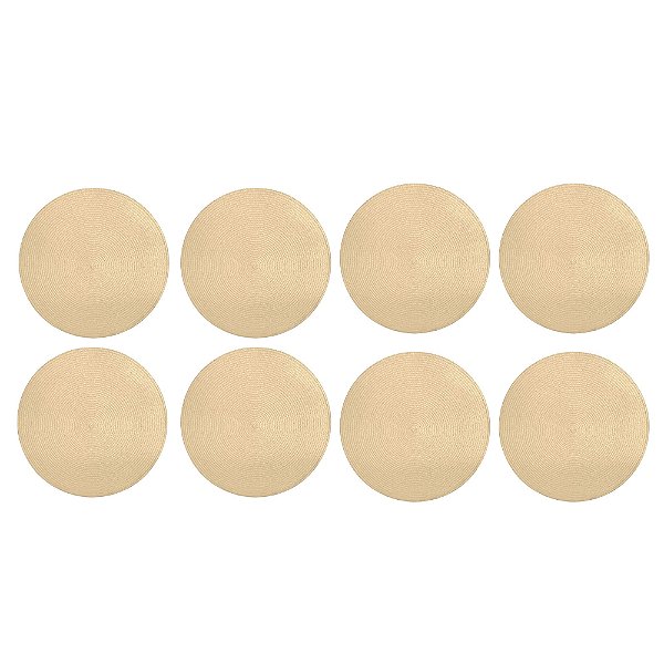 Jogo Americano Redondo 8 Unidades 38cm Creme