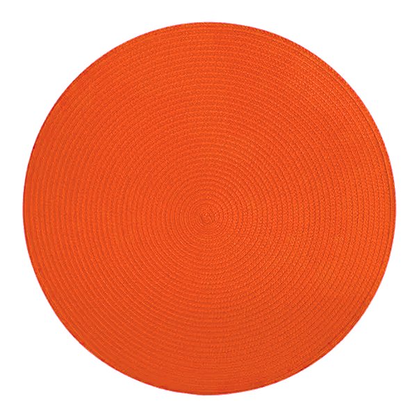 Jogo Americano Redondo 8 Unidades 38cm Laranja