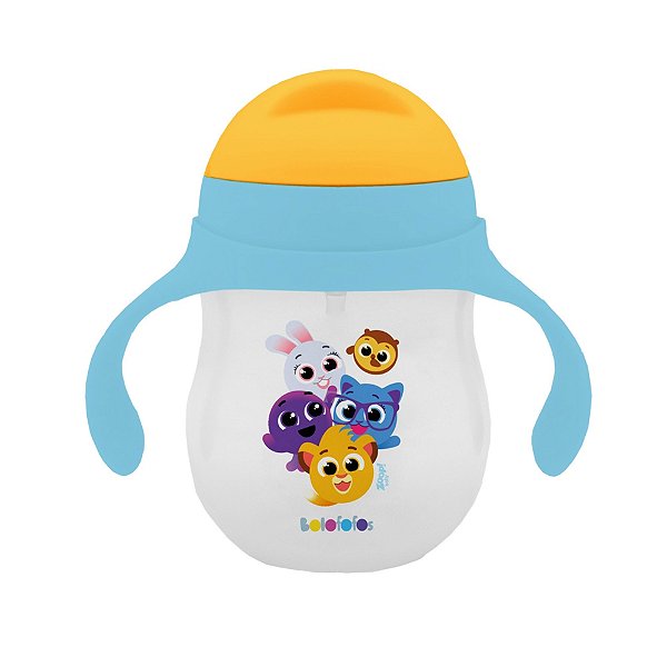 Copo Treinamento C/ Alças 280ml Bolofofos- Zoop Toys Azul