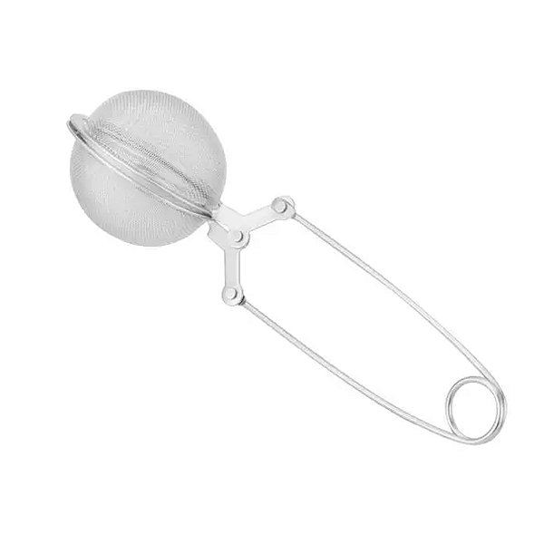 Infusor Em Inox Para Chá Mini Peneira Coador Pinça