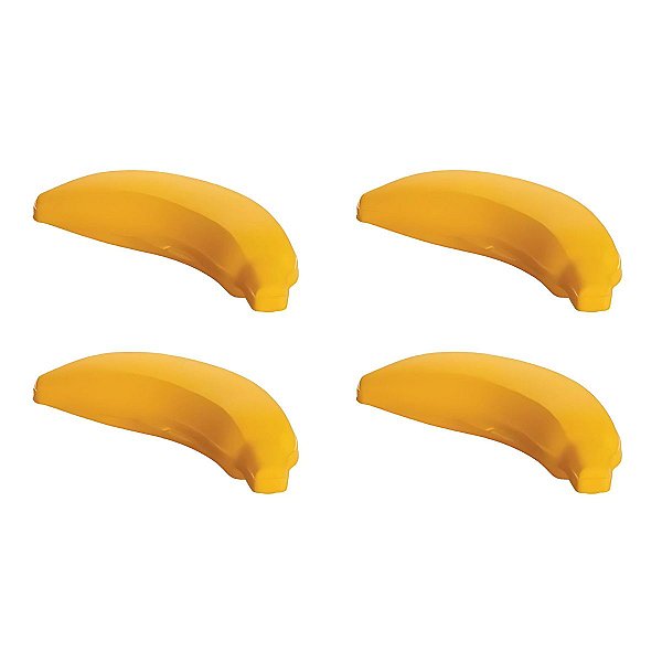 Kit 4 Porta Mix De Banana Pote Para Armazenar Banana 210ml