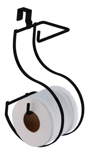 Suporte De Papel Higiênico Para Caixa Acoplada Preto Fosco