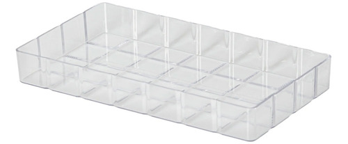 Bandeja De Acrílico Transparente Bisotê 35 X 19 X 4,5cm