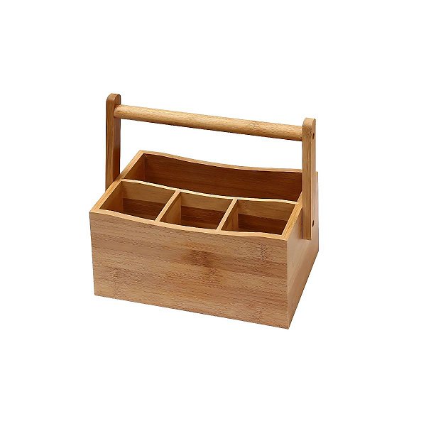 Porta Talheres De Bambu 23x11x15cm Wincy Ekos Cla06150