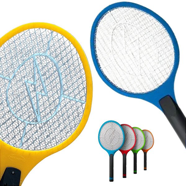 Kit 5 Raquetes Elétricas Mata Insetos Mosca Mosquitos Dengue