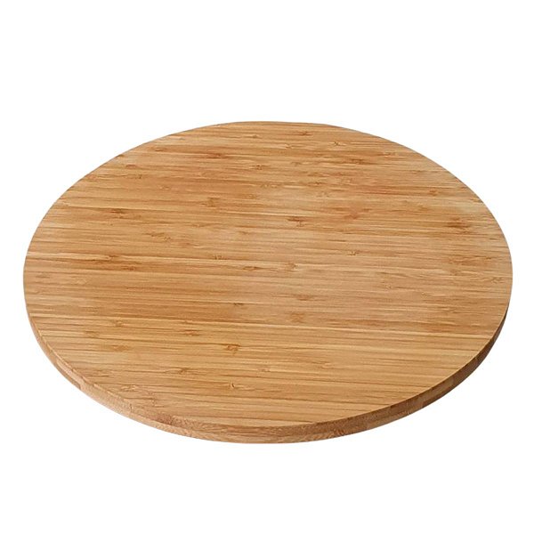 Bandeja Bambu Redonda Giratória 25 Cm Mimo Style