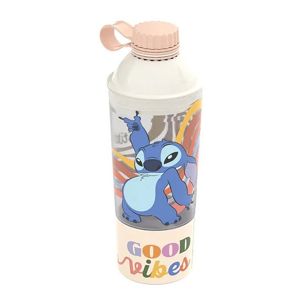 Shakeira Vip Stitch Disney 600ml Good Vibes C/ Compartimento