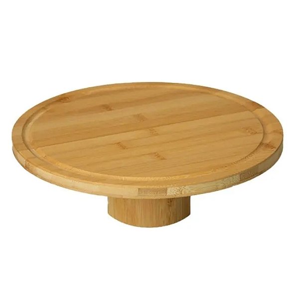 Porta Bolo Queijo Queijeira Redonda Bambu