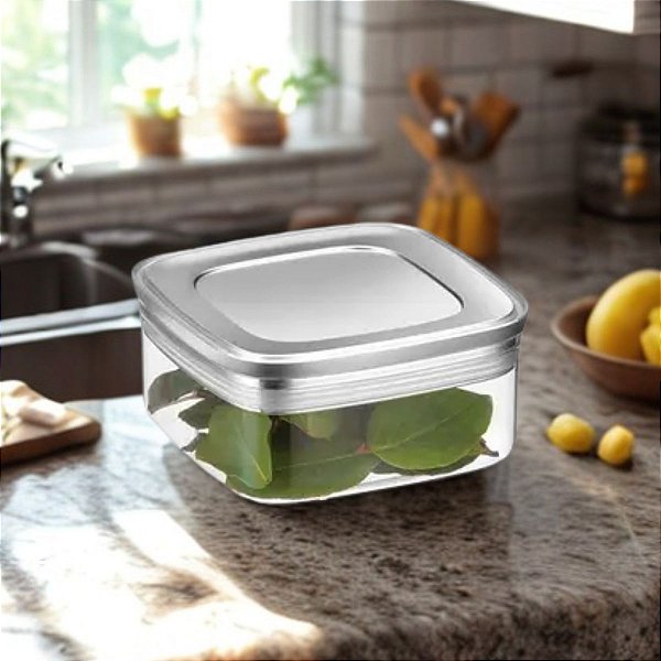 Pote Hermético 425ml Tripla Vedação Arthi P/ Cozinha – Conserva Temperos E Alimentos