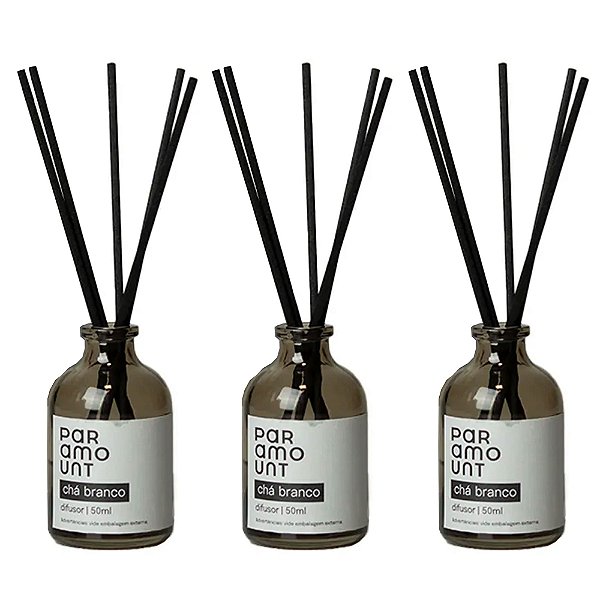 Kit 3 Difusor De Ambientes Chá Branco 50ml