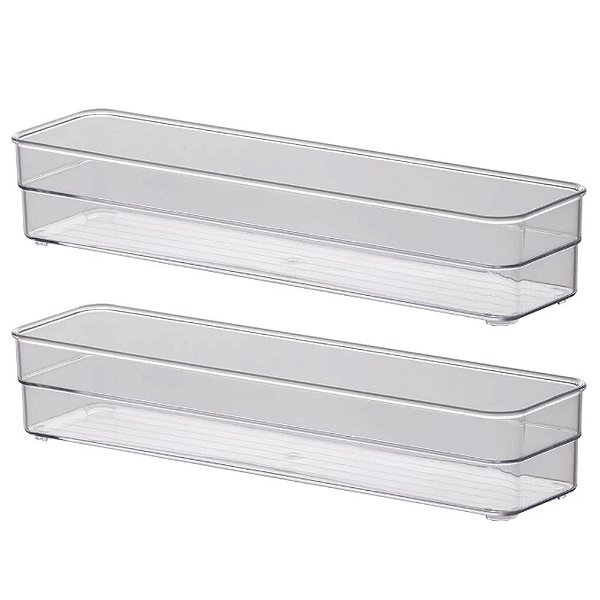 Kit 2 Organizador Modular 30cm Paramount Diamond Gavetas Talheres