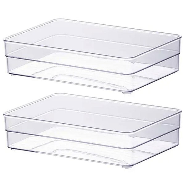 Kit 2 Organizador Modular 22x15cm Paramount Diamond Gavetas Talheres