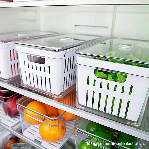 Organizador De Armário E Geladeira 3,8 Litros Alimentos Vegetais