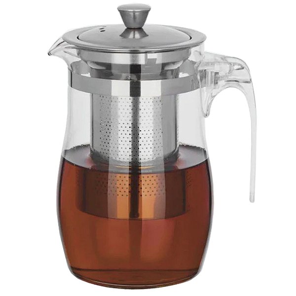 Chaleira De Vidro Infusor Removivel Alça 700ml Resistente
