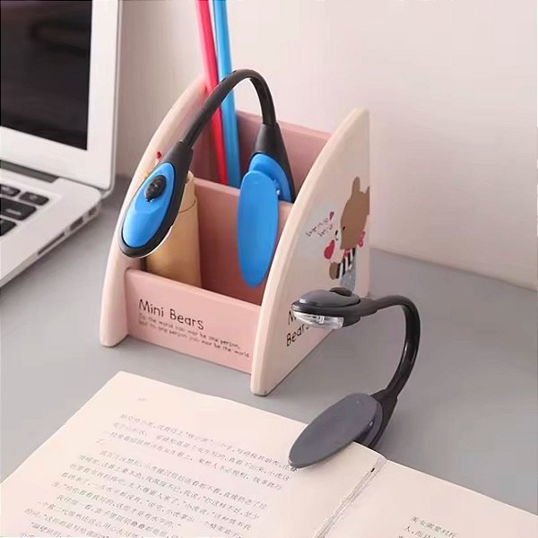 Luminária Livro Grampo Prendedor Led Leitura Notebook