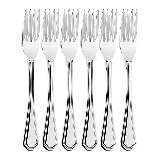 Conjunto 6 Garfos De Mesa Supreme 21cm Aço Inoxidável Luxo