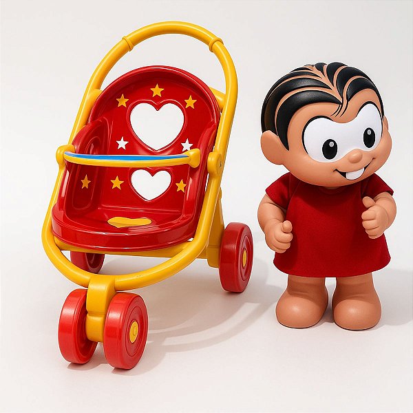 Boneca E Mini Carrinho De Passeio Brinquedo Turma Da Mônica