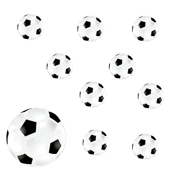 Kit Com 10 Bolas De Futebol De Borracha 20 Cm Para Crianças
