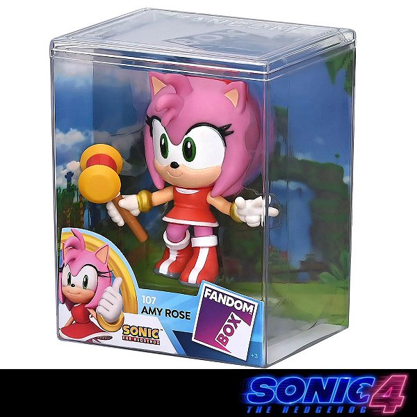 Amy Rose Sonic Boneca Fandom Box Colecionável