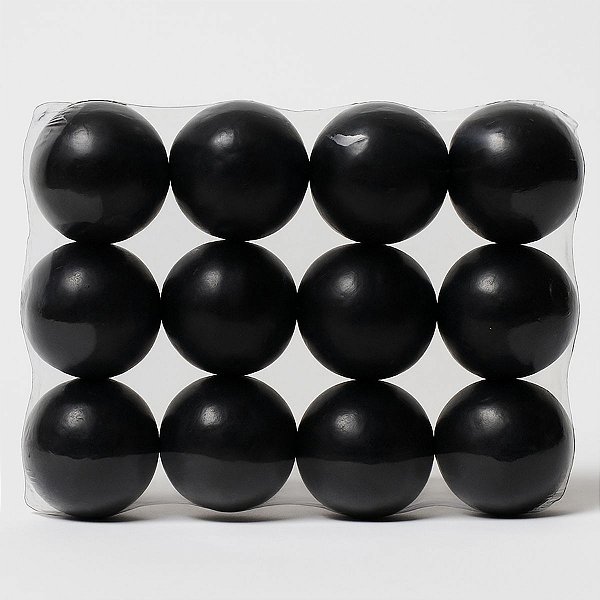 Kit 12 Bolinhas Anti Stress Pilates Fisioterapia Cor Preto