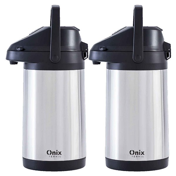 Kit 2 Garrafa Termica Inox Premium Parede Dupla 4 Litros