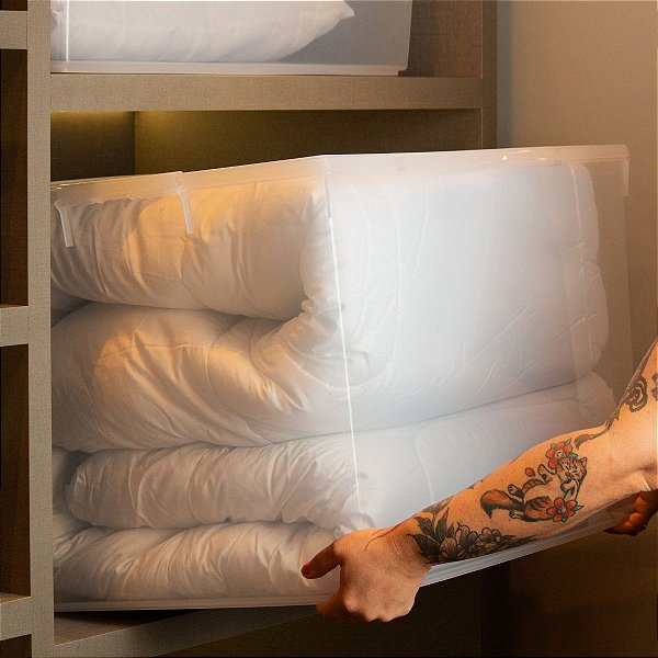 Caixa Organizadora Multiuso Up - 47 Litros Cor Transparente