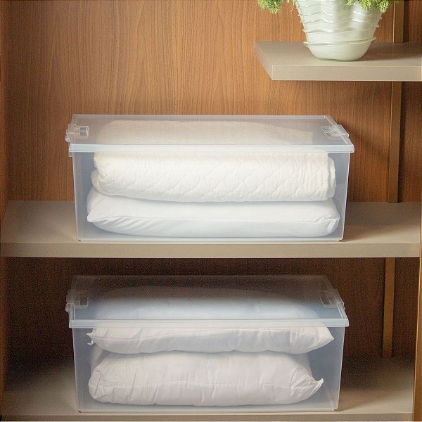 Caixa Organizadora Multiuso Up - 80 Litros Cor Transparente