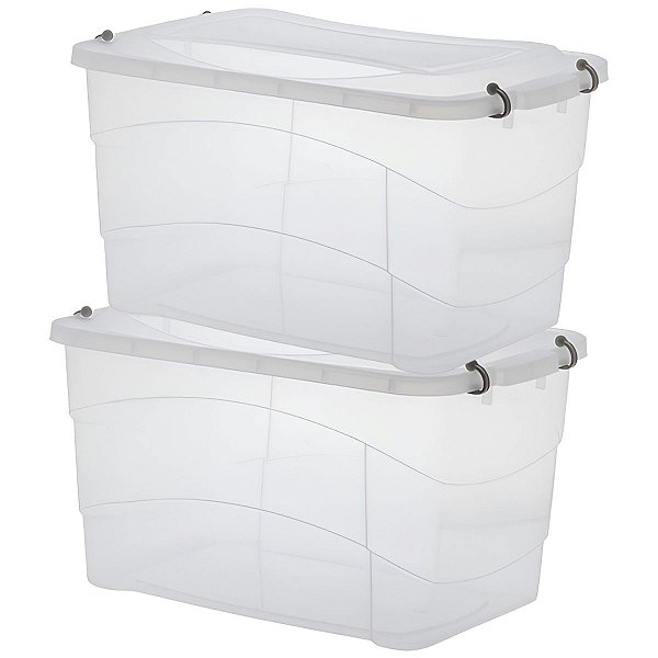 Kit 2 Caixa Organizadora Plástica Pratic Box 50l Paramount 177