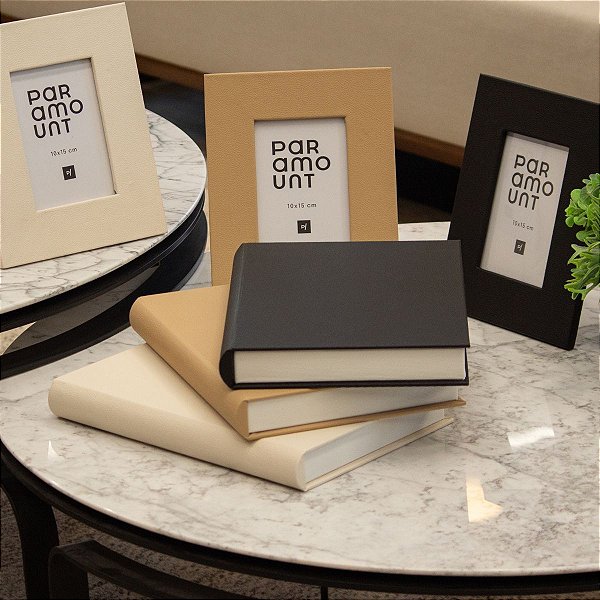 Livro Caixa Decorativa 32x23x4 Cm Couro C/ Textura Paramount