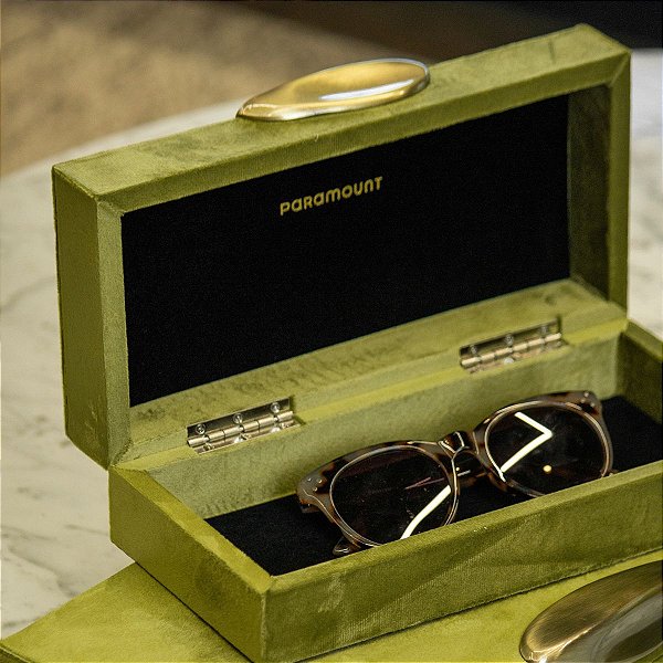 Caixa Decorativa Organizadora Em Veludo Esmeralda 26x12x7,5 Cm