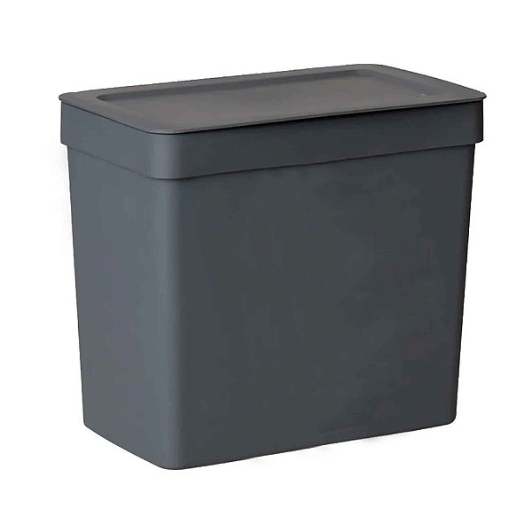 Lixeira 3,5 L Com Tampa Cozinha Pia Bancada Chumbo
