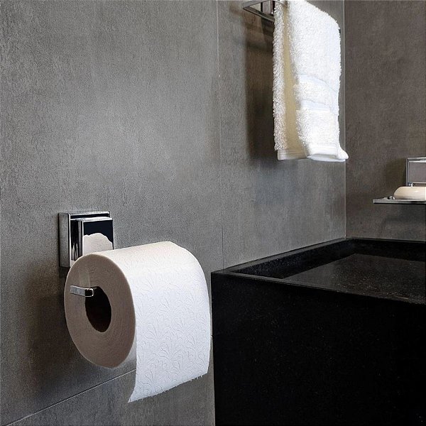 Suporte Papel Higiênico Porta Papel Com Adesivo Super Forte