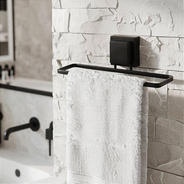 Toalheiro Lavabo Suporte Toalha Rosto C/adesivo Super Forte