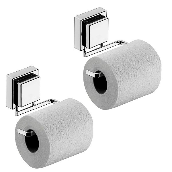 2 Suportes Papel Higiênico Porta Papel C/adesivo Super Forte