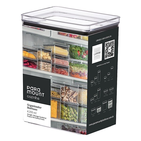Organizador Multiuso Hermético Lumini 4.200 Ml Empilhável