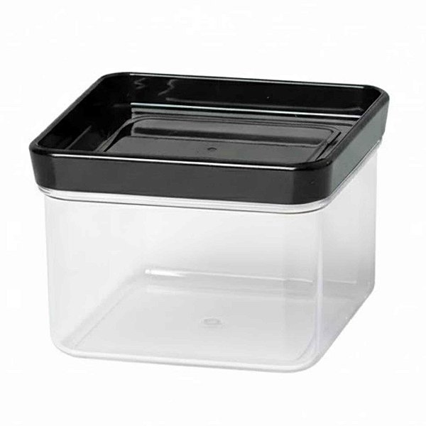 Pote Hermético Lumini Quadrado Black 225ml