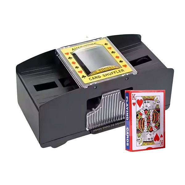 Embaralhador Automático De Cartas + 1 Baralho Portátil