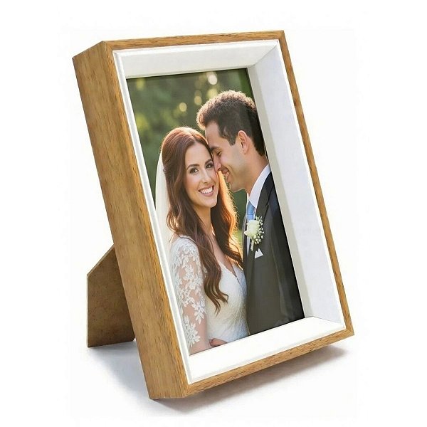 Porta Retrato Decorativo Luxo Mart Mdf Madeira Foto 10x15