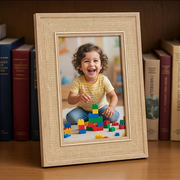 Porta Retrato Decorativo Luxo Mart Mdf Madeira 10x15