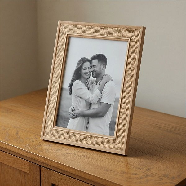 Porta Retrato Decorativo Luxo Mart Mdf Madeira 15x20