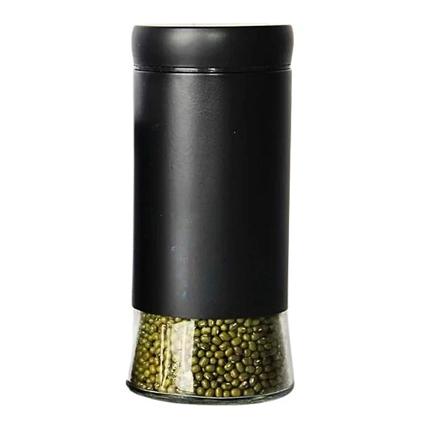 Pote Vidro Aço Black Mantimento Estilo Wolff C/tampa 1895ml