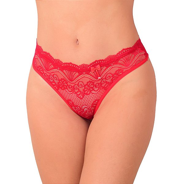 Calcinha Fio Dental Em Renda