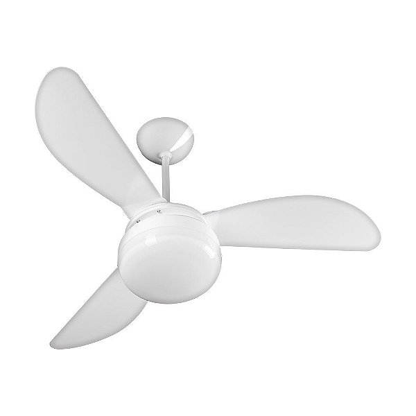 Ventilador De Teto Fenix Branco 3 Lâminas E Lustre 130W 110V - Ventisol