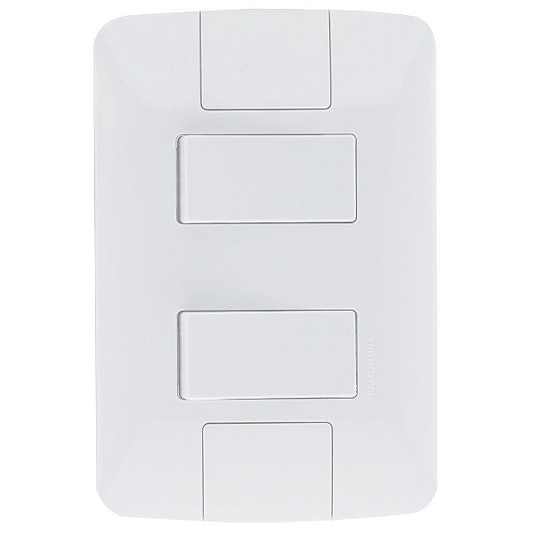 Conjunto Aria Branco 4x2 com 2 Interruptores Simples 6A 250V - Tramontina