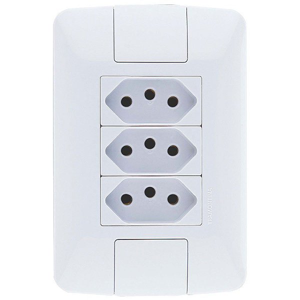 Conjunto Aria Branco 4x2 com 3 Tomada 2P+T 20A 250V - Tramontina