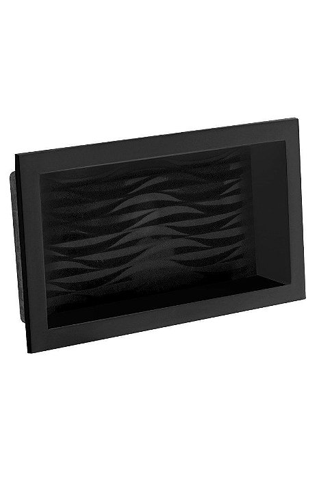 Nicho Preto Em Mármore Sintético De Embutir 37x56Cm - Fabribam