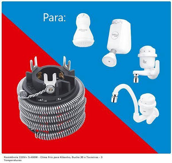 Resistência Para Chuveiro e Torneira 220V 5400V - Fame